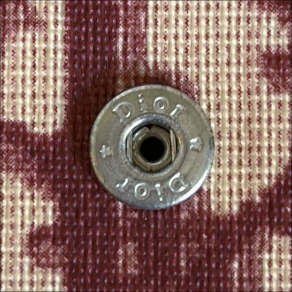 DIOR #1 Wallet by John Galliano Red Trotter Long Canvas Leather - Picture 8 of 16